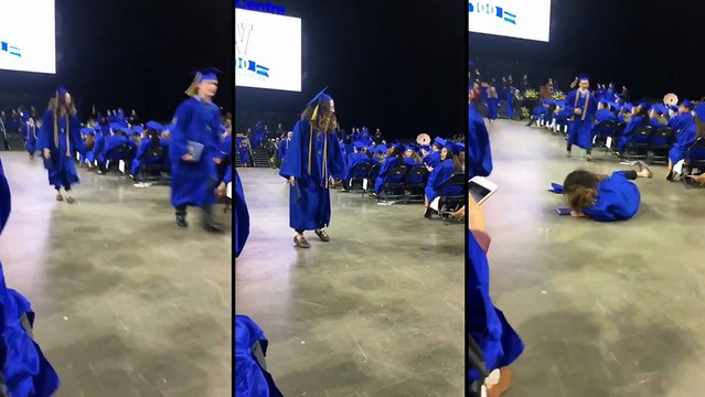 Tenter un backflip à sa remise de diplôme..