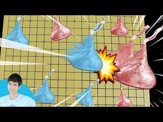 흥미진진 초콜릿 따먹기! 캐빈과 꼬마 캐리의 키세스 알까기 놀이 | 캐리앤 플레이