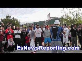 mayweather vs pacquiao manny working on his attack - esnews boxing