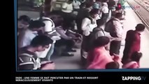 Inde : Percutée par un train, cette jeune fille frôle la mort de près (Vidéo)