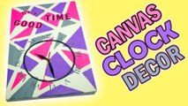 DIY Wall clock with Tape canvas painting Art / easy crafts for room decor in SUMMER /Start to end