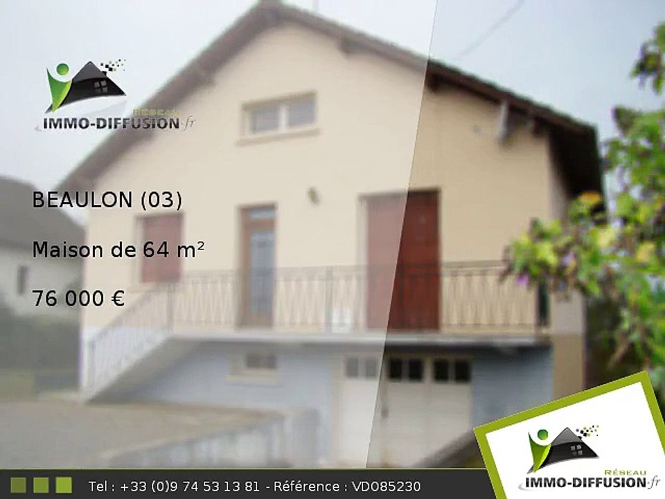 Maison A vendre Beaulon 64m2 - 76 000 Euros