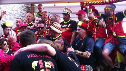 Les supporters des Diables sont arrivés à Tallinn
