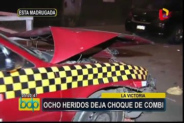 La Victoria: ocho heridos graves deja choque de combi