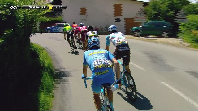 6 coureurs dans l'échapée / 6 riders in the breakaway - Étape 6 / Stage 6 - Critérium du Dauphiné 2017