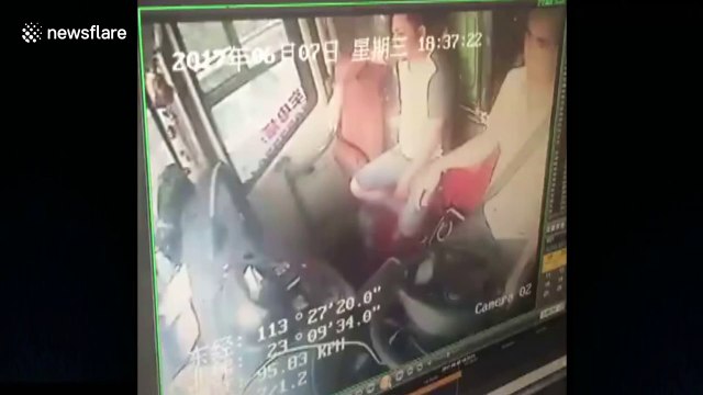 Eight injured after passenger grabs coach steering wheel