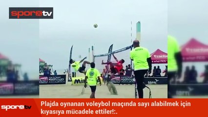 Plaj voleybolunda müthiş mücadele!