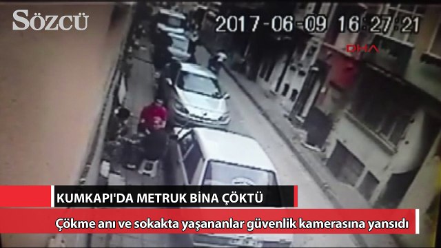 Çökme anı güvenlik kamerasında