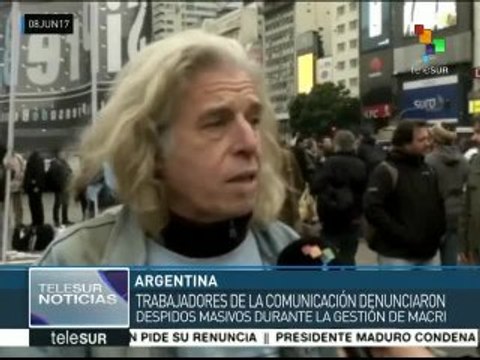 Argentina: trabajadores de la prensa marchan contra los despidos