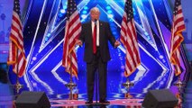 The Singing Trump Presidential Impersonator Channels Bruno Mars - Americas Got Talent 2017