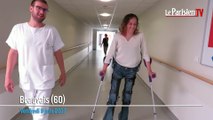 Anissa, paraplégique, remarche grâce à un appareillage spécial