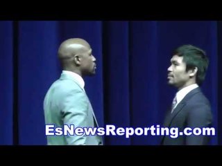 Floyd Mayweather vs Manny Pacquiao Epic Faceoff - EsNews boxing