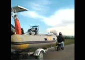Pulling a Boat with a Scooter