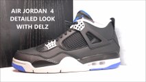 Air Jordan 4 Alternate Motorsport Royal Retro Sneaker Detailed Amazing Look