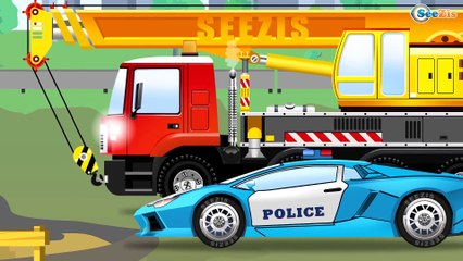 Kids Trucks - Construction Crane for Kids | Car Videos | Construction Truck from Kids Cartoon