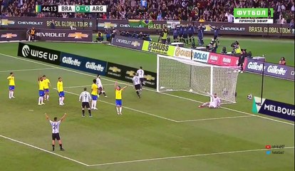mercado winning goal Brazil vs Argentina 0 1