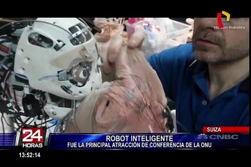 Suiza: robot con inteligencia artificial se presentó en conferencia de la ONU