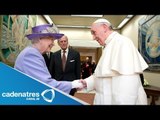 Papa Francisco recibe a la reina Isabel II en El Vaticano