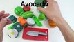 Learn Names of Fruits and Vegetables Cutting Velcro Fruits and Vegetables Slicing