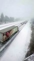 Snowy Pile Up Crash During Morning Rush Hour -