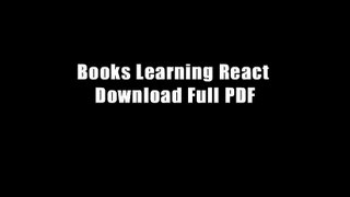 Books Learning React Download Full PDF