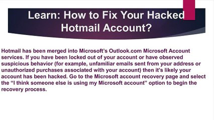 How to Fix Your Hacked Hotmail Account