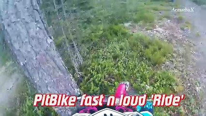 233.PitBike fast n loud Riding - Stomp KZR 140