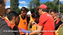 demie-finale du CHAMPIONNAT DE FRANCE UNSS DE FOOTBALL , Saint Amand Les  eaux.