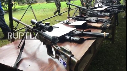 Philippines Government troops seize arms from Maute fighters