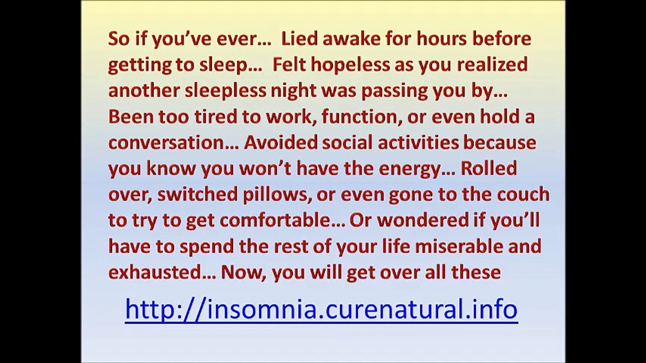Natural Therapy for Insomnia