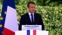 Allocution d'Emmanuel Macron à Oradour-sur-Glane