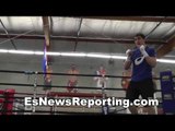 Kurshid Abdullaev MANIAKO working out in Oxnard - EsNews Boxing