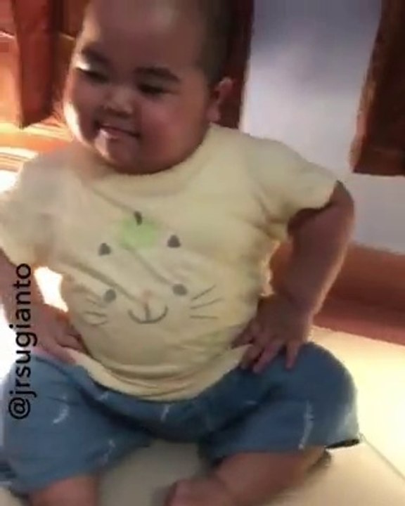 Funny little boy dance