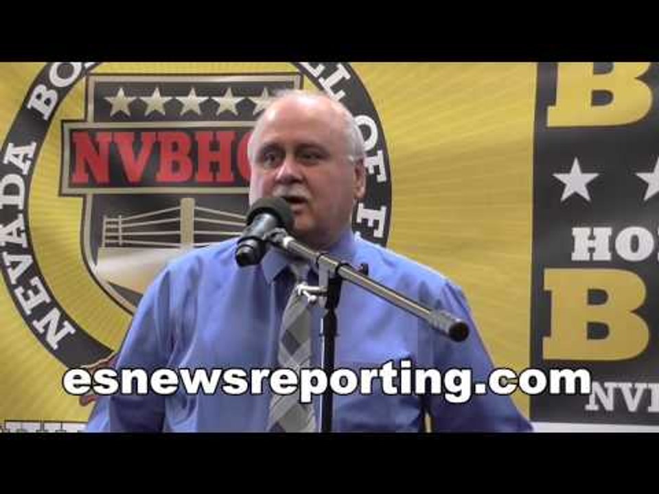 Lee Samuels Speech Nevada Boxing Hall Of Fame