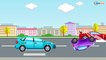 Süper Yarış Arabası Pistinde Yarışıyor - Çocuklar için kamyon çizgi filmi