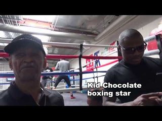 peter quillin kid chocolate and his dad papi in camp - EsNews Boxing