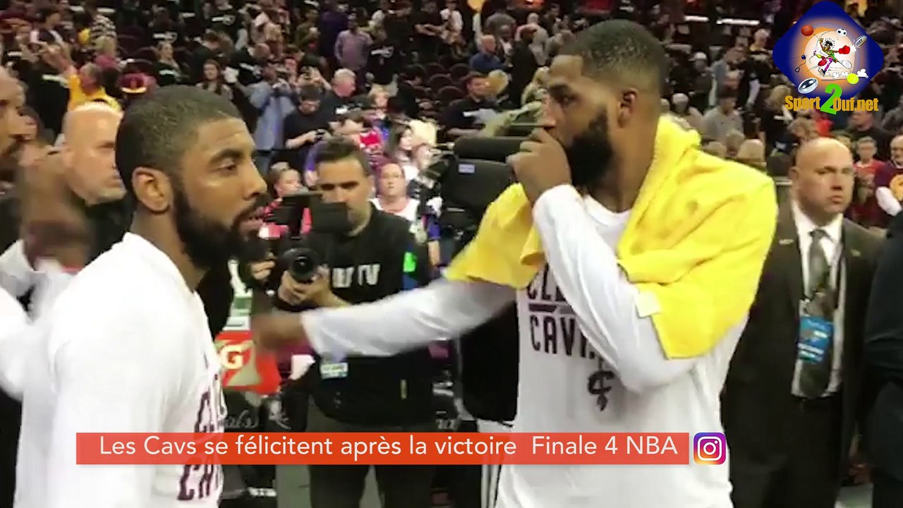 #HASHTAG - Les CAVS se félicitent après la victoire au Match 4 de la finale NBA.