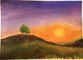 How to paint with Egg Tempera, a step by step Sunset art tutorial