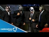 Atlantis, Último Guerrero, Volador Jr. y Sombra exponen la máscara en el 80 aniversario del CMLL