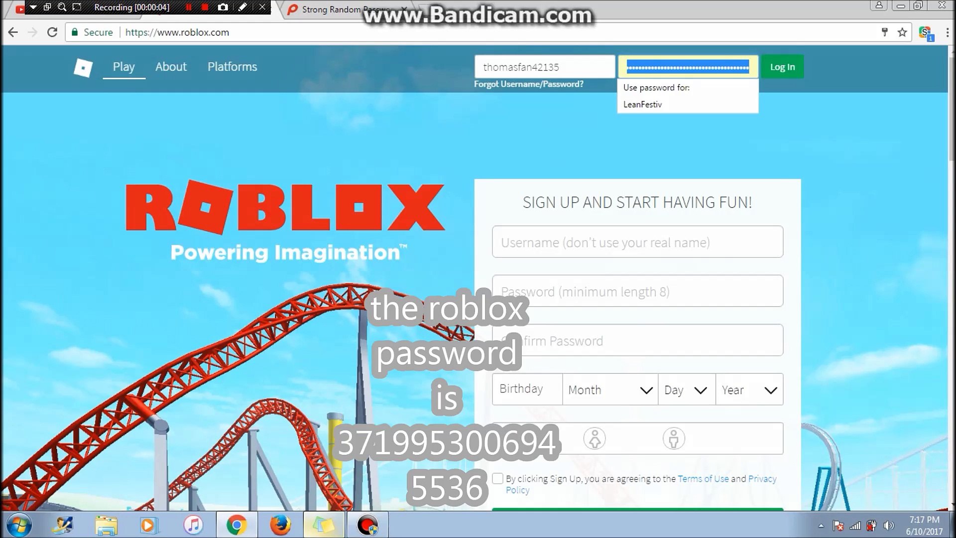 Free Roblox Account Video Dailymotion - roblox 1dev2 password