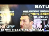 Wladimir Klitschko On Is Vitali Making A Return? Fighting Jennings & His Boxing Skills - EsNews
