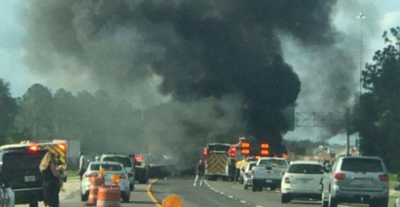 Fuel Tank Explosion Turns Truck Into Fireball