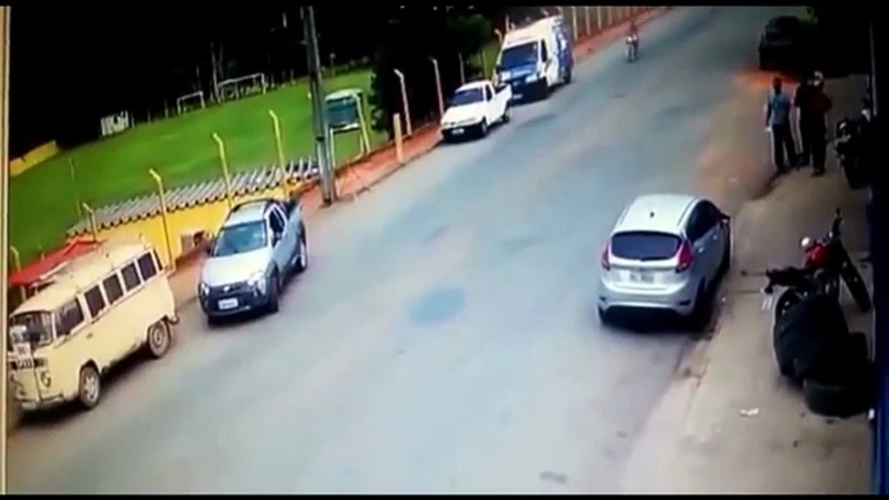 Motorcyclist Somehow Survives This Brutal Crash -