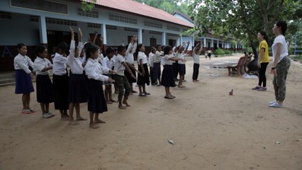 Cambodia CAS - Teaching Children Mass Dance