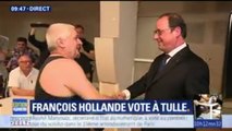 Législatives: François Hollande vote au milieu des citoyens à Tulle