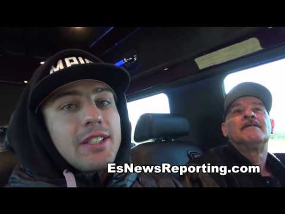 mike perez and alex gvozdyk in the limo with team rios - EsNews boxing