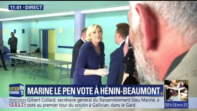 Législatives: Marine Le Pen a voté à Hénin-Beaumont