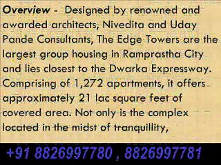 The Edge Tower 4 BHK +Sq Resale Dwarka Expressway Call Vaibhav Realtors +91 8826997780