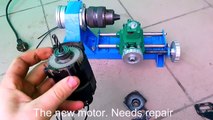 Homemade mini lathe. Repairing and installing