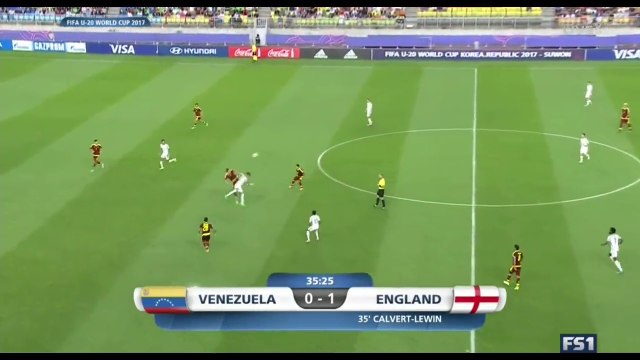 Dominic Calvert-Lewin Goal HD - Venezuela U20 0 - 1 England U20 - 11.06.2017 (Full Replay)
